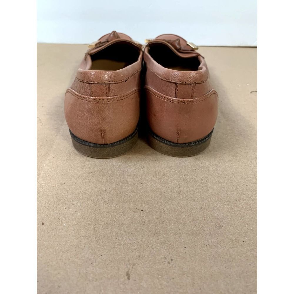 Tommy Hilfiger women LETYAN Brown leather slide on loafers 7M - Picture 3 of 5